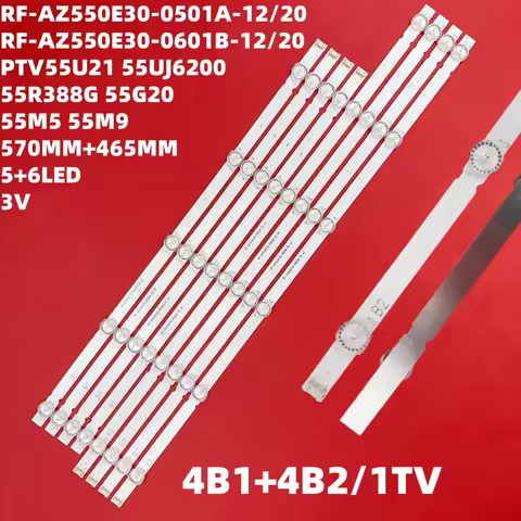 New 8pcs LED 55UJ620V ZA 55UJ6200 UA 55UJ620 55LJ620V 55UJ620Y TA PTV55U21 55U5A LC550EGJ SK A4 RF A