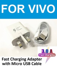 For Vivo Fast Charger Vivo Fast Charging Adapter With Micro USB Cable Support Quick Charge Qualcomm 