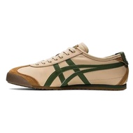 Onitsuka Tiger Osamuka Tiger Mexico66 Classic Brown Green Retro Men and Women Casual Shoes DL408-1785