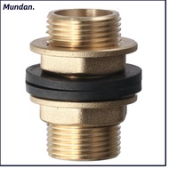MUNDAN Bulkhead Fitting, Brass G1/2 G3/4 G1 Male Tube Adaptor, Water Tank Adapter Hose Fitting Water