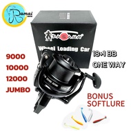 RAMAI PANCING REEL 9000-12000 ONE WAY 18+1BB JUMBO SPOOL BESI BONUS SOFTLURE