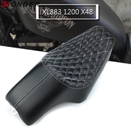 Black Motorcycle Driver Front Rear Passenger Seat Two Up Seat For Harley Sportster XL883 1200 X48 XL 1200 883 48 2004-20