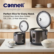 Cornell Non-Stick Rice Cooker 1.0L/1.8L Auto Keep Warm Detachable Cord Steamer 400W/700W CRC-J1001S/