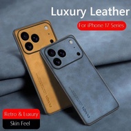 For iPhone 17Pro Max Luxury Retro Leather Skin Feel Case For iPhone 17 Pro Max Air 5G Shockproof Mat