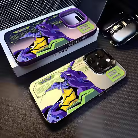 Cartoon Anime Ikari Shinji Fighter EVA-01 Case For Xiaomi Redmi Note 13 Pro 11 10 Plus 13C 12 9C 9T 