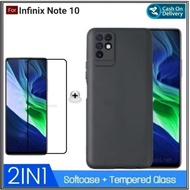 case infinix note 10 soft casing bonus tempered glass infinix note 10