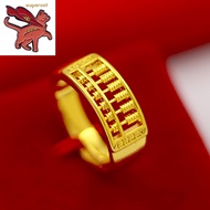 Original 18K Saudi Gold Pawnable Wishful Abacus Ring