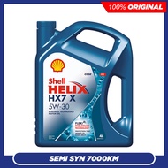 (100% Original) Shell Helix HX7 5W30 SN PLUS Semi Synthetic Engine Oil (4L) 5W-30