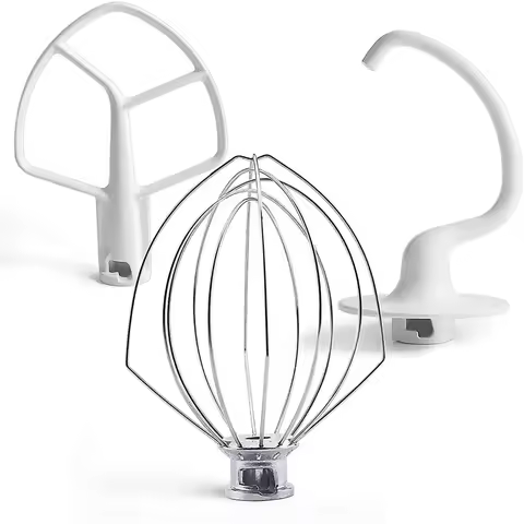 K5AWW Wire Whip K5AB Flat Beater K5ADH C Dough Hook Compatible For Kitchenaid K5 KSM50 KSM5 4.8L Bow