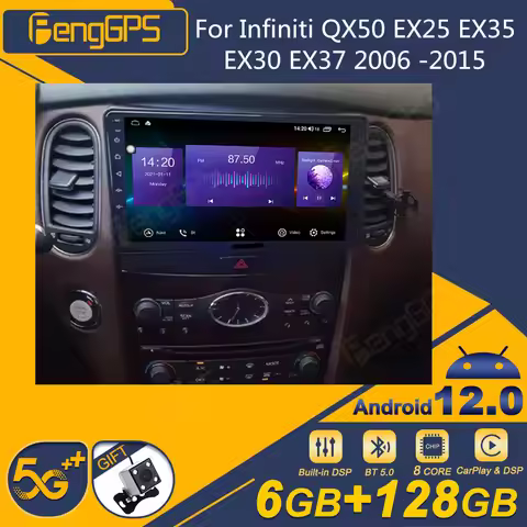 For Infiniti QX50 EX25 EX35 EX30 EX37 2006 -2015 Android Car Radio 2Din Stereo Receiver Autoradio Mu