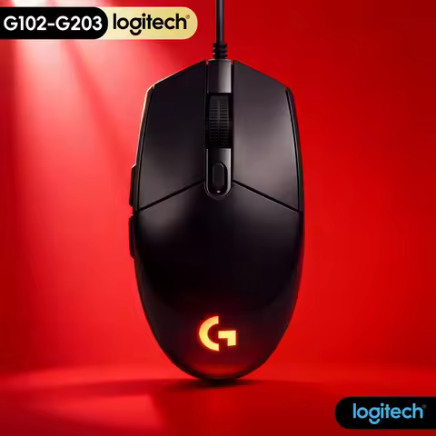G102 Logitech G203 Wired USB Mouse, Optical Gaming Sensor, RGB Effects, Lightweight, Perfect For Tra