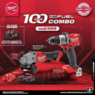 Milwaukee M18 FUEL 100 Years Combo Drill Driver &amp; Angle Grinderwith 1st Year ZERO COST Warranty Protection! 2388