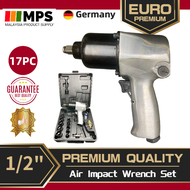 Euro 17pcs 1/2 Inch Air Impact Wrench Spanar Kit Pneumatic with Socket and Accessories