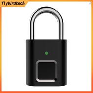 FLY Fingerprint Padlock Biometric Padlock Store 10 Fingerprints 3 LED Indicator Light Security Keyless Mini Smart Lock for Locker Gym Door Backpack Suitcase