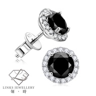［Real Moissanite］Can Pass Diamond Test 18K Gold Hight Level Black Moissanite Earrings MEG038 Diamond