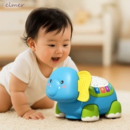 ELMER Crawling Elephant, Timer Function Colorful Light Up Early Developmental Toys, Crawling Toys Li