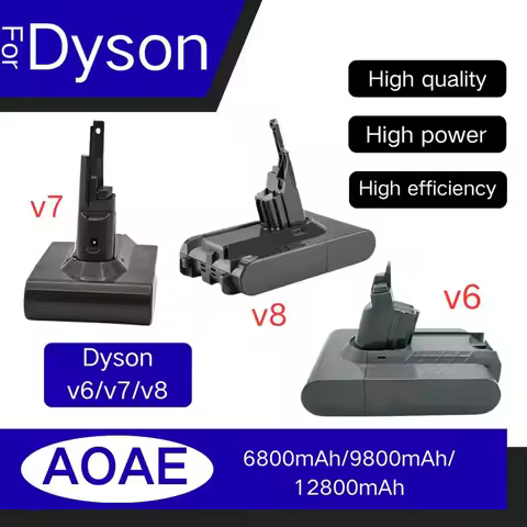 2026 For Dyson 12800mAh/9800mAh/6800mAh V6V7V8 21.6V Volts Lithium battry Vacuum Cleaner Battery Rec