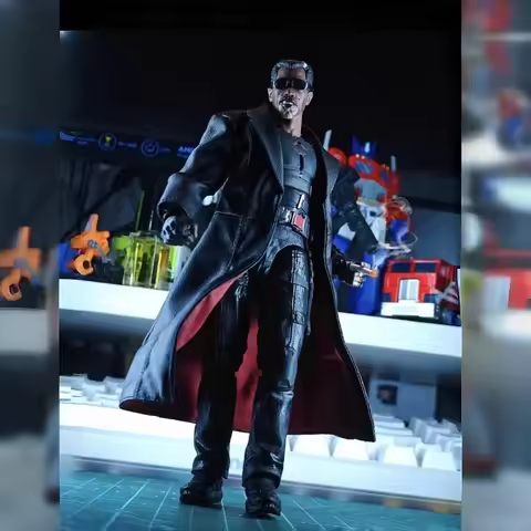 Handmade 1/12 Scale Fashion Male Soldier Blade Warrior Leather Jacket Trench Coat Long Windbreaker F