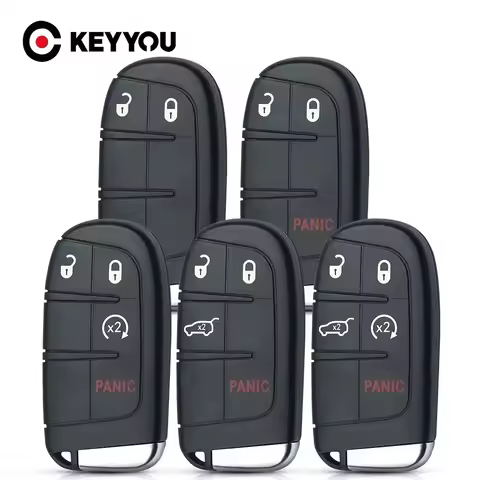 KEYYOU SIP22 CY24 Blade Smart Remote Car Key Shell Fob for Jeep Renegade Compass 3/4/5 Buttons Auto 