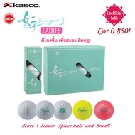 KASCO ZEUS IMPACT 3 Ladies Hicor Golf Ball (1DZ) ลูกกอล์ฟผู้หญิง Zeus Impact 3 ตีไกล เพิ่มระยะ ผิดกฎ