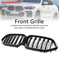 Artudatech Black Front Bumper Grille Grill Fit for BMW X6 G06 M60i 2023-2025 W/Camera Hole 2024
