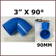 ➭ ❣ PVC ELBOW 90MM BLUE FOR CLEAN WATER --------------------------------------------- PVC ELBOW 3"