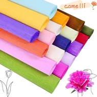 CAMELLI Flower Wrapping Bouquet Paper, Handmade flowers Production material paper Crepe Paper, Thickened wrinkled paper DIY Packing Material