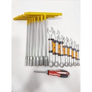(FREE SCREWDRIVER) Combo of 7 T-locks from 8-19mm and 7 wrench locks from 8-19mm used to turn bolts 