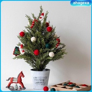 [Ahagexa] Small Artificial Cypress Christmas Tree Shelf Wedding Artificial Potted Tree
