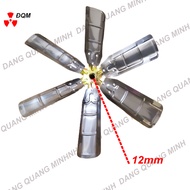 Cánh quạt inox 6 lá B6 công nghiệp cao cấp - thông gió quạt lò hút nhiệt bếp - quạt gió tuộc bin ph