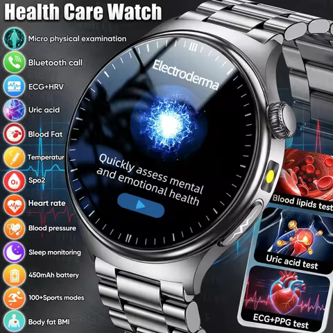 2026 NEW Smart Watch ECG Blood Pressure Health ECG+PPG AI Smart Watch Lipids Uric Acid Health Sport 