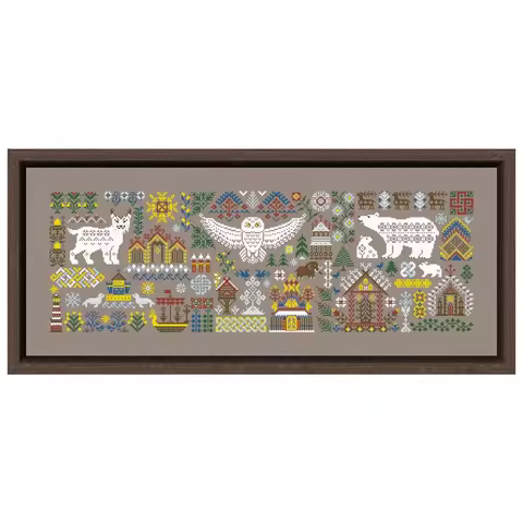 Owl forest Cross-stitch embroidery sets cartoon pattern design 18ct 14ct 11ct coffee canvas embroide