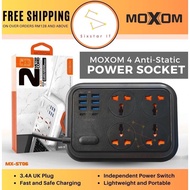 Moxom Wall Extension Plug Cord with 4 Socket Outlets and 6 USB and 2 PD Charge 3.4A (2m) MX-ST06