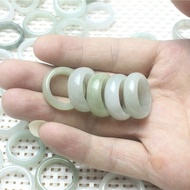 Chinese Style Ring Burmese a Goods Natural Jade Ring Jade Ring Jade Ring Jade Pendant Plain Ring Jad
