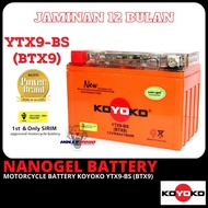 ➳BATERI MOTOSIKAL YTX9-BS KOYOKO KTM DUKE MODENAS ELEGAN 250 PULSAR NS200 RS200 SYM VTS 200 TRIUMPH BMW NANOGEL BATTERY✸