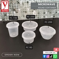 Microwave Round Food Container/FC90/FC190/FC200/FC250/Sauce Cup/Dadih/Bekas Makanan Bulat Felton