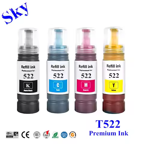 SKY 522 Premium Ink , T522 Compatible Ink For Epson ET-1110 ET-1810 ET-2400 ET-2710 ET-2720 ET-2800 