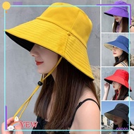 YEW Bucket Hat Portable Panama Hat Double-Sided Anti-UV Sun Hat
