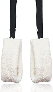 Adjustable Pilates Fuzzies Straps - Premium Plush Cuffs for Pilates Cadillac Reformer, Pilates Equip