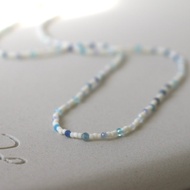 Necklace Aquamarine Tanzanite Apatite-Happy-