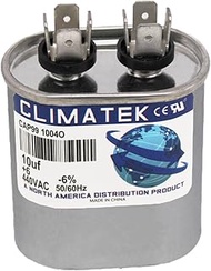 ClimaTek Oval Capacitor - fits York # 024-20046-700 S1-02420046700 | 10 uf MFD 370/440 Volt VAC