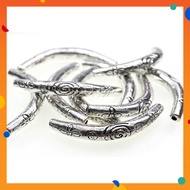Beads, Tube Bead,6x41mm, Antique Silver Plated, Curved Tube,Diy,L1-01400