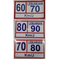 Sticker Had Laju / Sticker Speed Limit Lori Standard Size 80/90 70/80 60/70