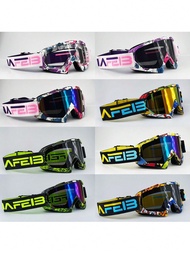 Nafeib Unisex PC Lens Motocross Riding Goggles,Dirt Bike Goggles, Motorcycle Goggles ATV Goggles Ski