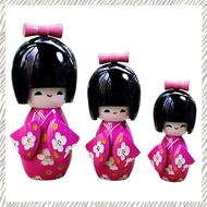 M8(UTVR) 1 Set Cute Handmade Oriental Japanese Kokeshi Wooden Dolls Girl Gift Decoration Ornament Mo