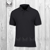 Plain Polo t shirt Black  "100% Premium fabric unisex polo shirt baju kolar t shirt lelaki perempuan