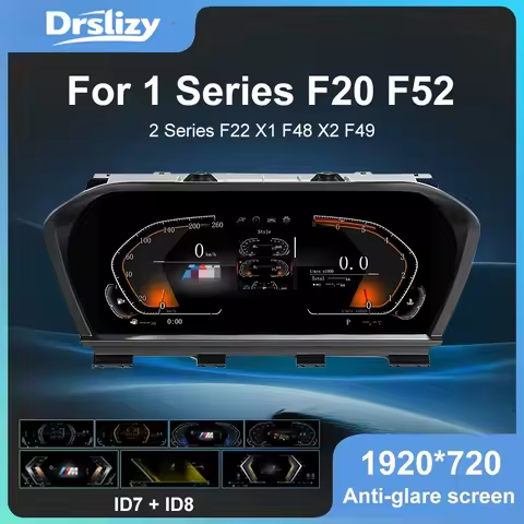 New Cluster Dashboard For BMW 1 Series X1 X2 F20 F52 F22 F45 X1 F48 F49 X2 F39 speedometer LCD instr