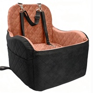 Pet Car Seat Bed for Small Medium Dogs, Soft Front Seat Safety Car Bed, Removable Washable