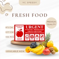 Fragile Sticker Label Live Fish Live Plant Fresh Food Frozen Food 9cm*5cm 13cm*7cm