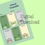 SCHACIYO FROGIE SCHOOL TIMETABLE (DIGITAL DOWNLOAD )